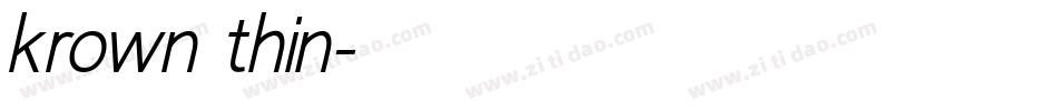 krown thin字体转换